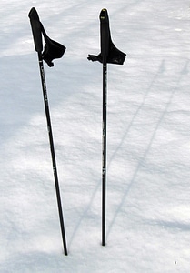 Poles nordic walking winter photo