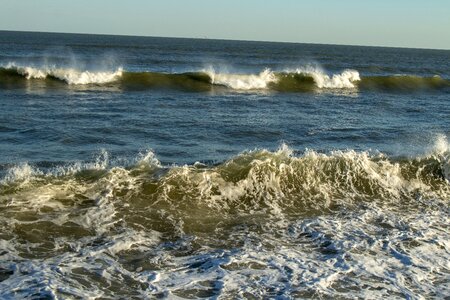 Crashing waves sea ocean spray photo