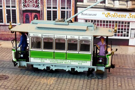 Model railway oldtimer diorama