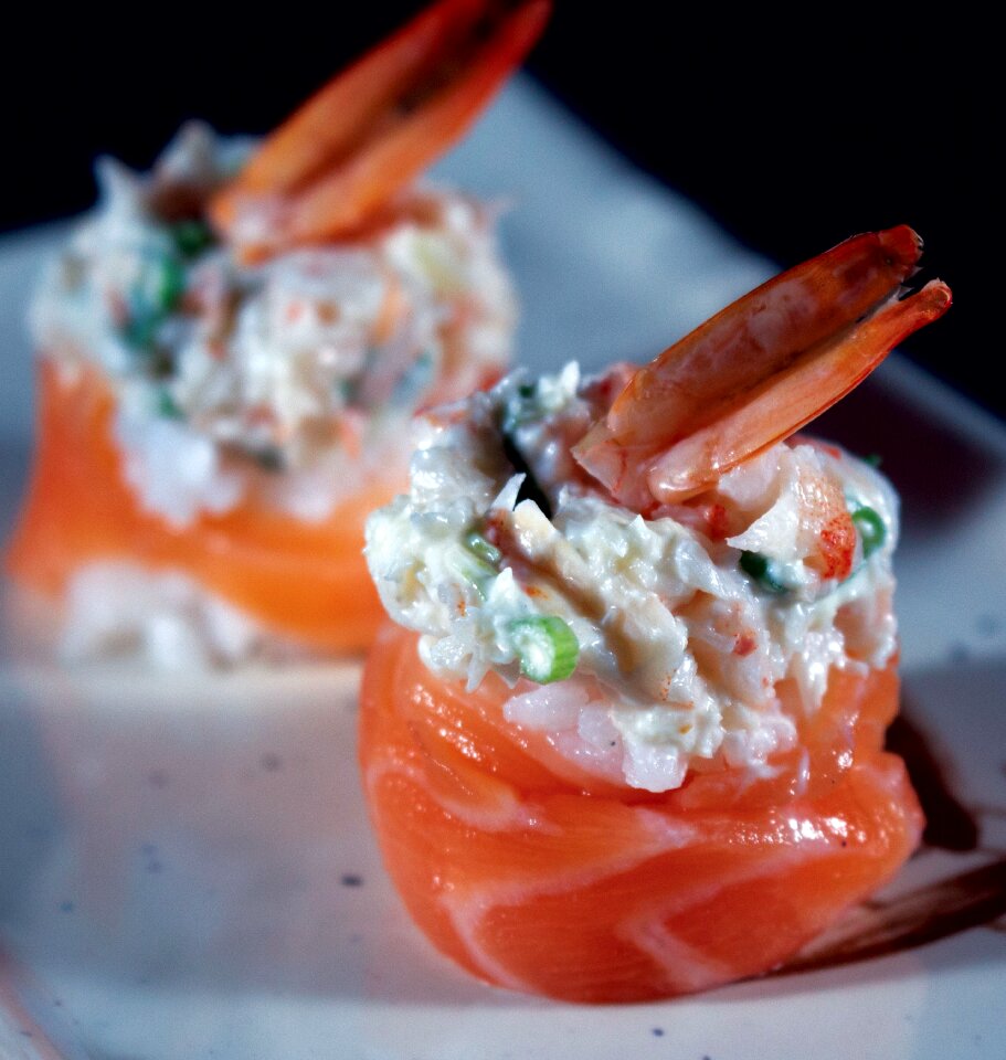 Shrimp salmon japanese