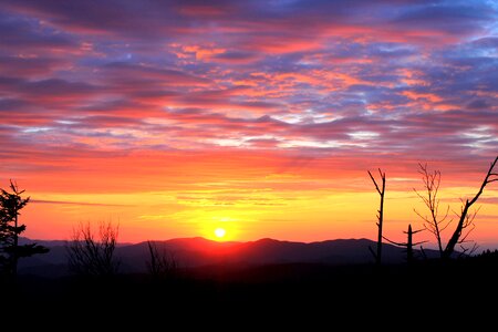 Smoky mountains sun photo