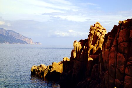 Beach sea rock