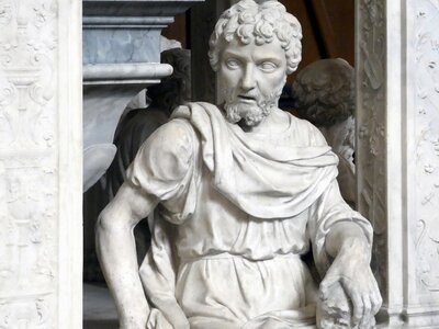 Statue marble evangelist photo