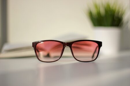 Glasses pink rim