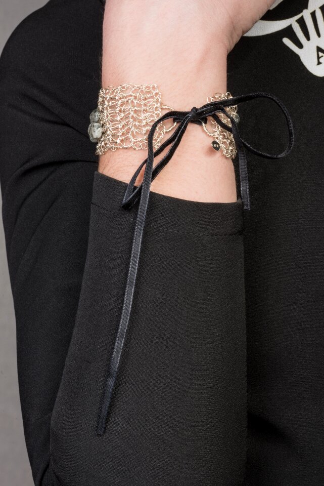 Beautiful girl gray jewelry
