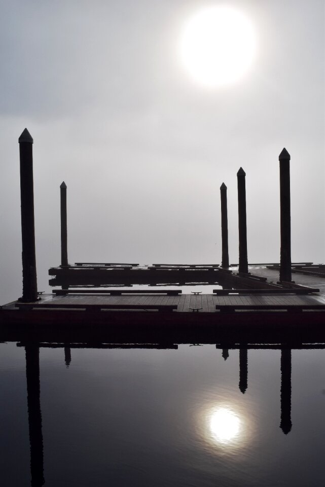 Water reflection shore