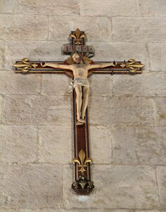 Cross christ burgundy photo