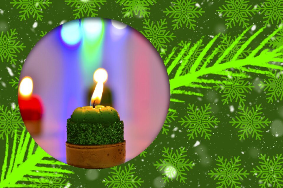 Christmas candles decoration