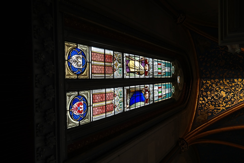 Church window colorful color