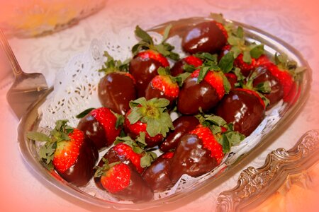 Chocolate chocolate dipped dessert