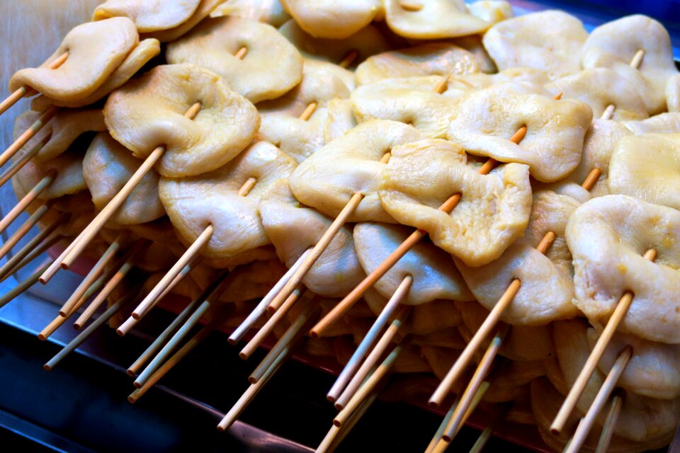 Barbecue fried the tempura