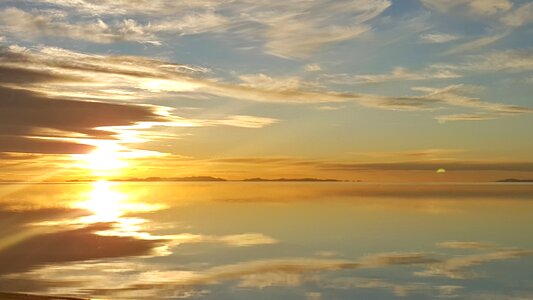Lake clouds antelope island photo