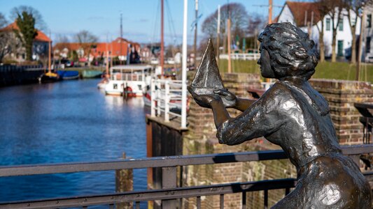 Lower saxony fishing port sculpture photo