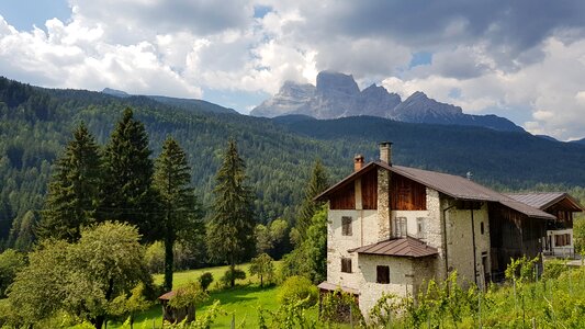 Nature alpine farm photo