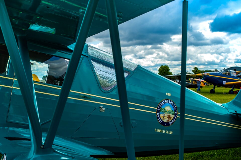 Vintage old biplane