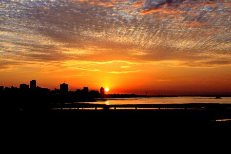 Riverside horizon scenery photo