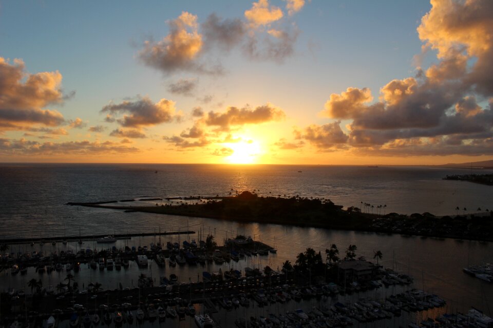 Sunset sun sea