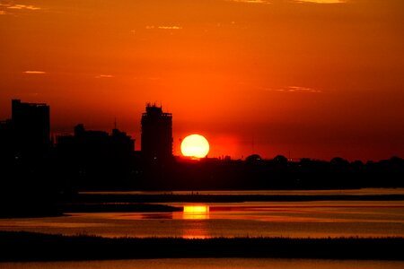 Riverside horizon scenery photo