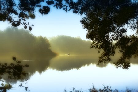 Nature boat landscape photo