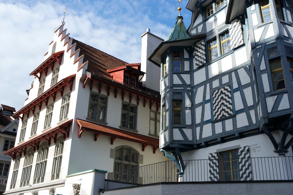 Historically timber framed houses truss
