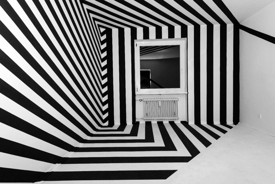 Black and white space pattern