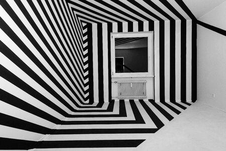 Black and white space pattern photo