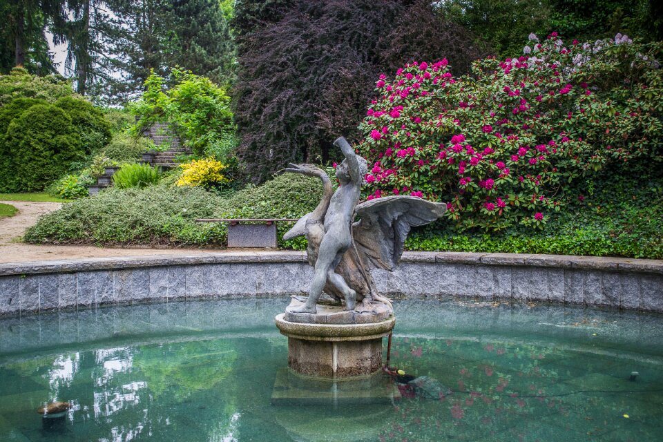 Castle garden fountain