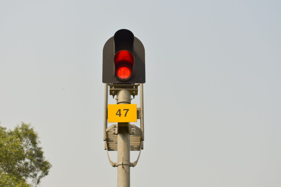 Train signal red signal nature