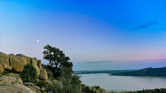 Panoramic mountain reservoir