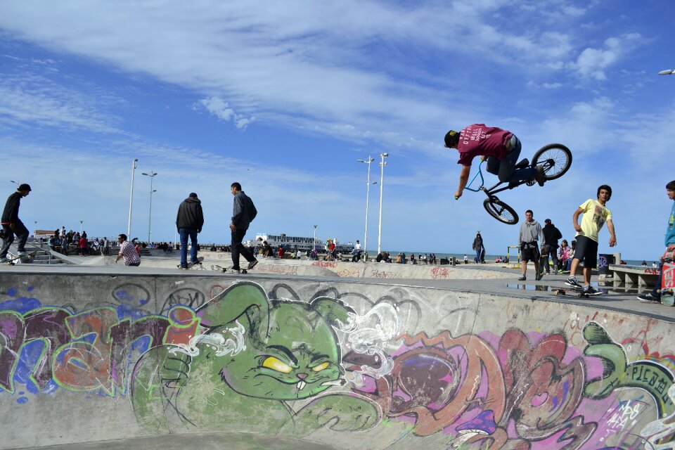 Skatepark cycling jump