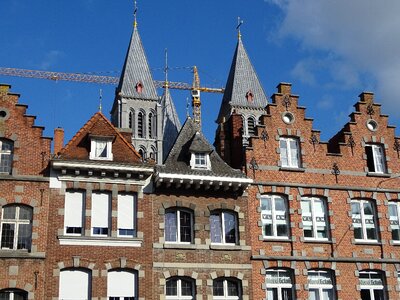 Houses facade city