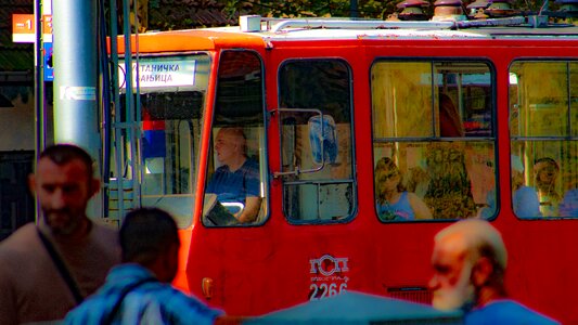 Belgrade bus people