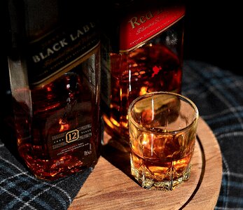 Whisky tartan glass photo