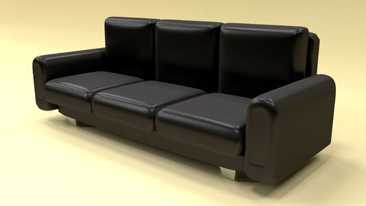 Modern black leather seat design