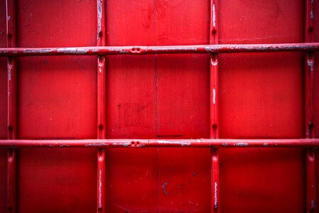 Red structure painting