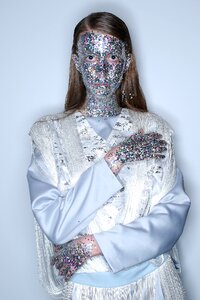 Tinsel makeup person