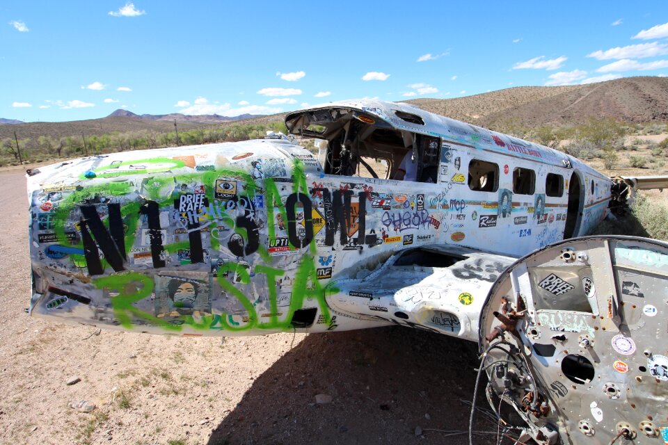 Wreck airplane broken