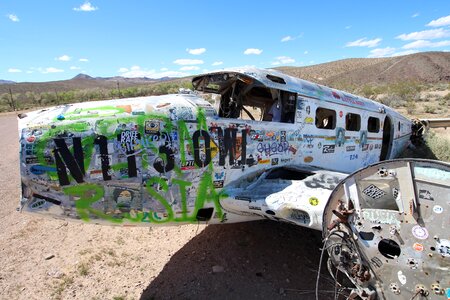 Wreck airplane broken