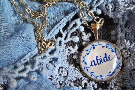 Handmade blue signs