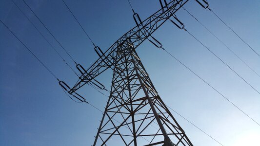 Energy high voltage blue photo