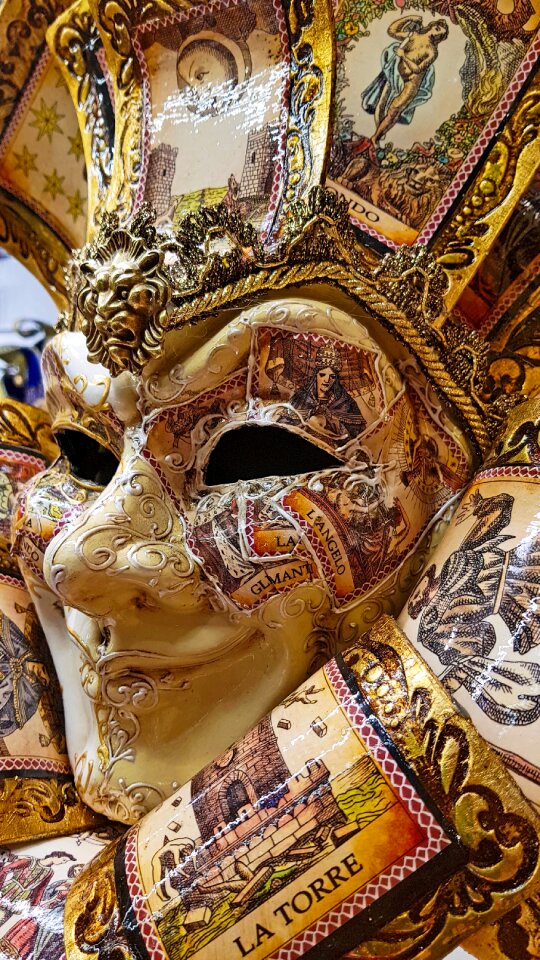 Venetian mask masquerade golden