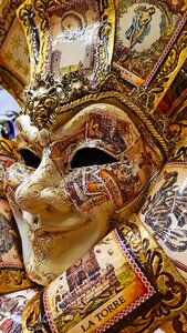 Venetian mask masquerade golden