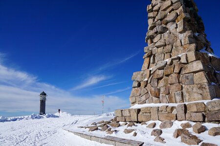 Winter christmas monument