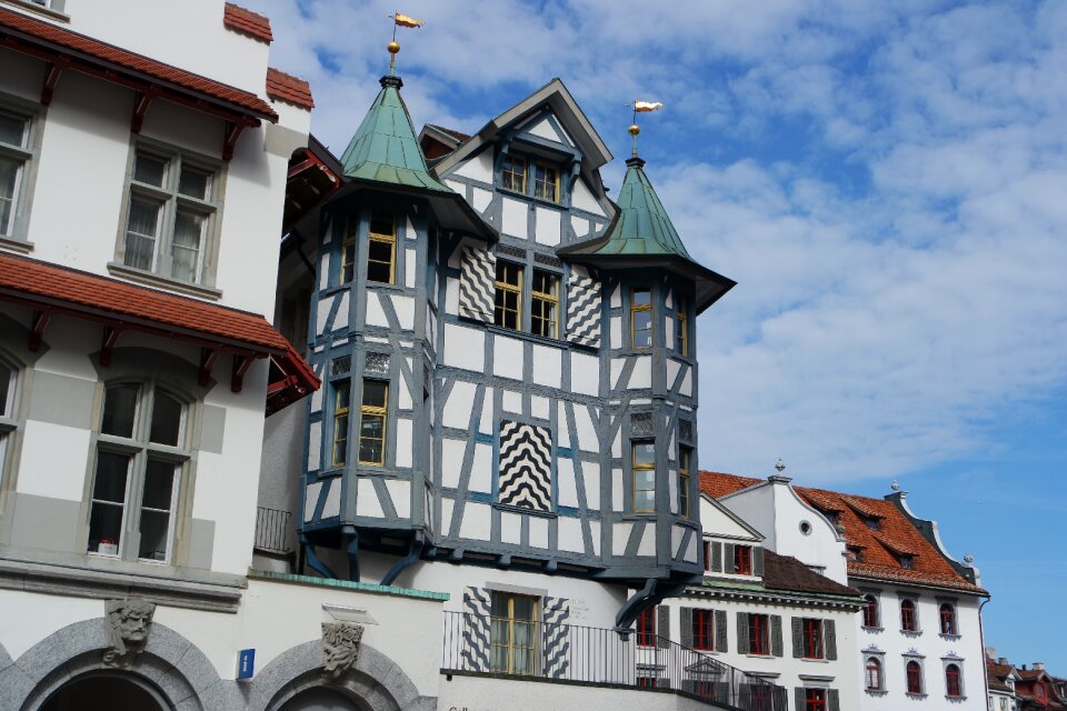 Historically bay window timber framed houses