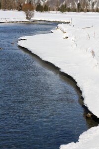 Snow river winter