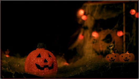 Decoration orange creepy