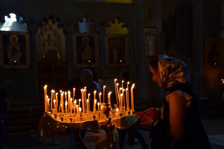 Candles church the flame