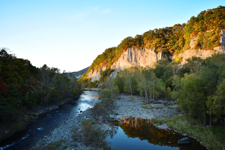 Blue sky river beautiful