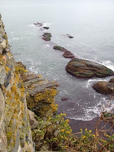 Coastline high mountain photo