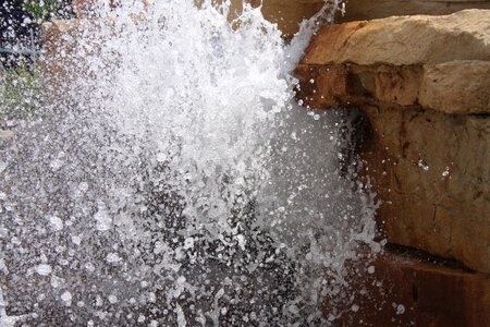Spray wet splashing